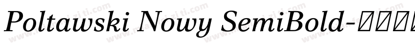 Poltawski Nowy SemiBold字体转换